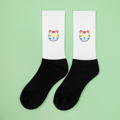"Fente Rainbow" Socken mit schwarzem Fuß
